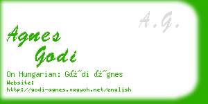 agnes godi business card